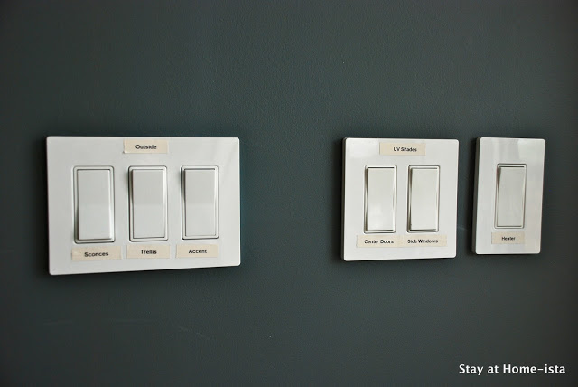 Example of labeling light switches